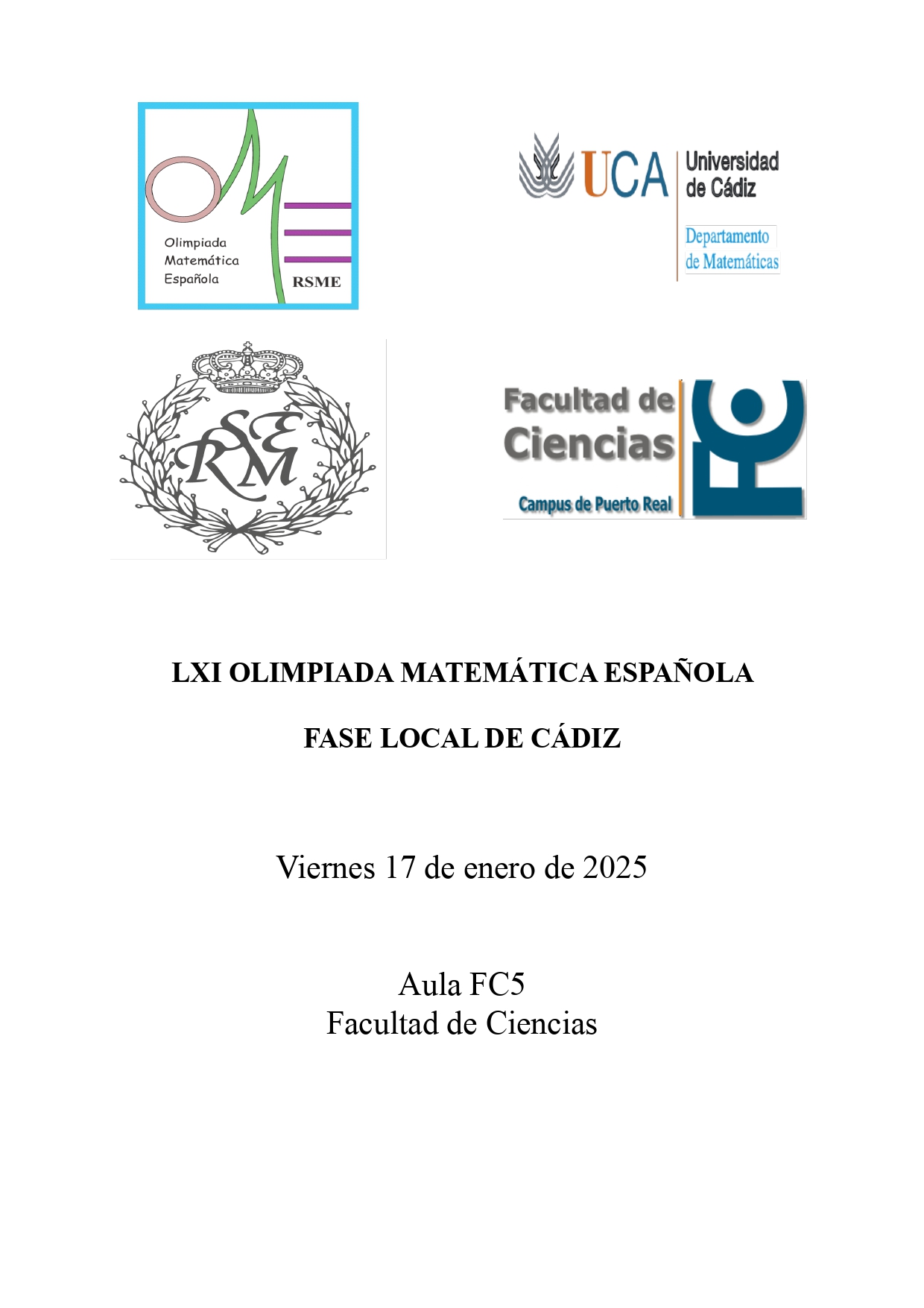 LXI Olimpiada Matemática Española