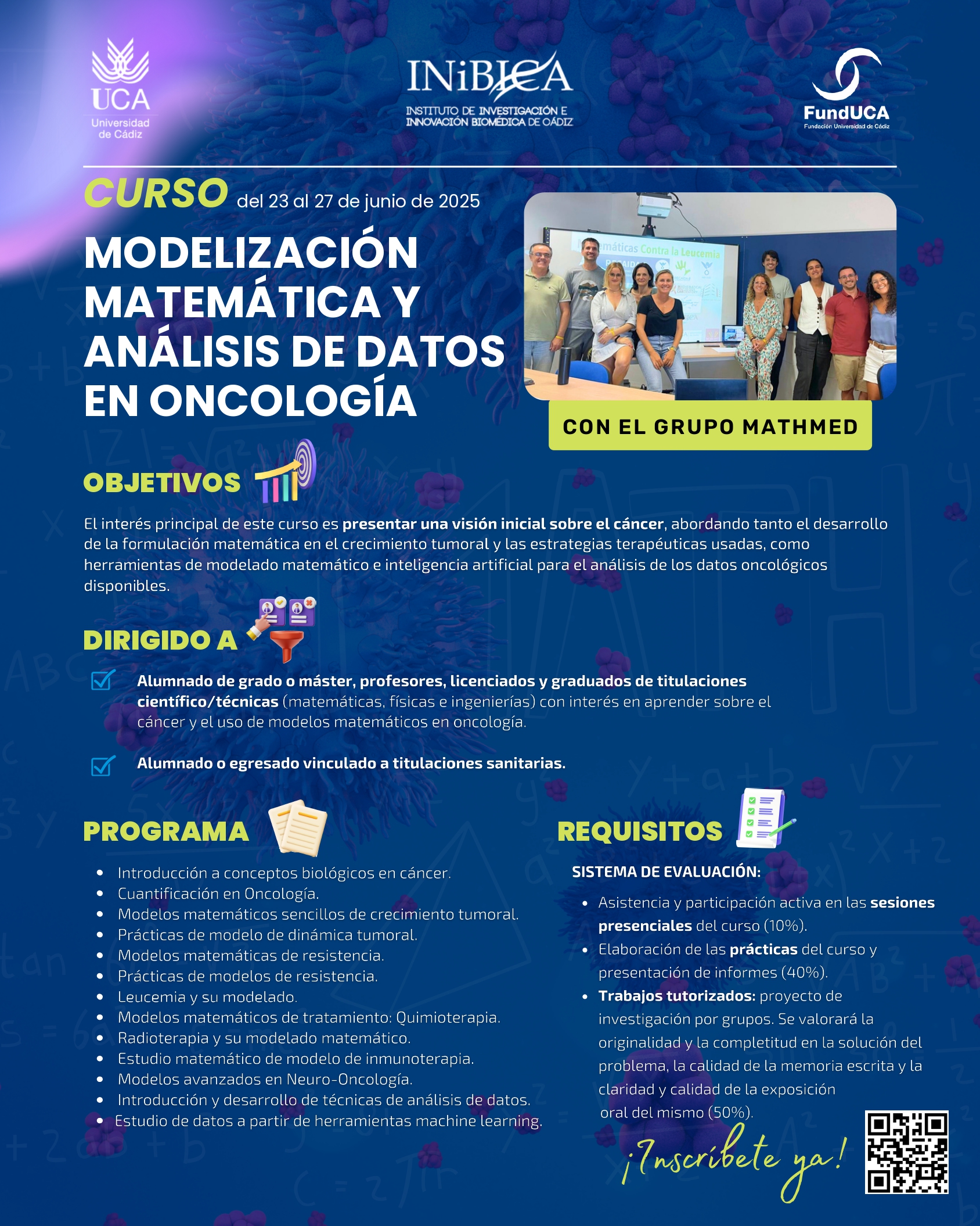 Curso “Modelización Matemática y Análisis de datos en Oncología”