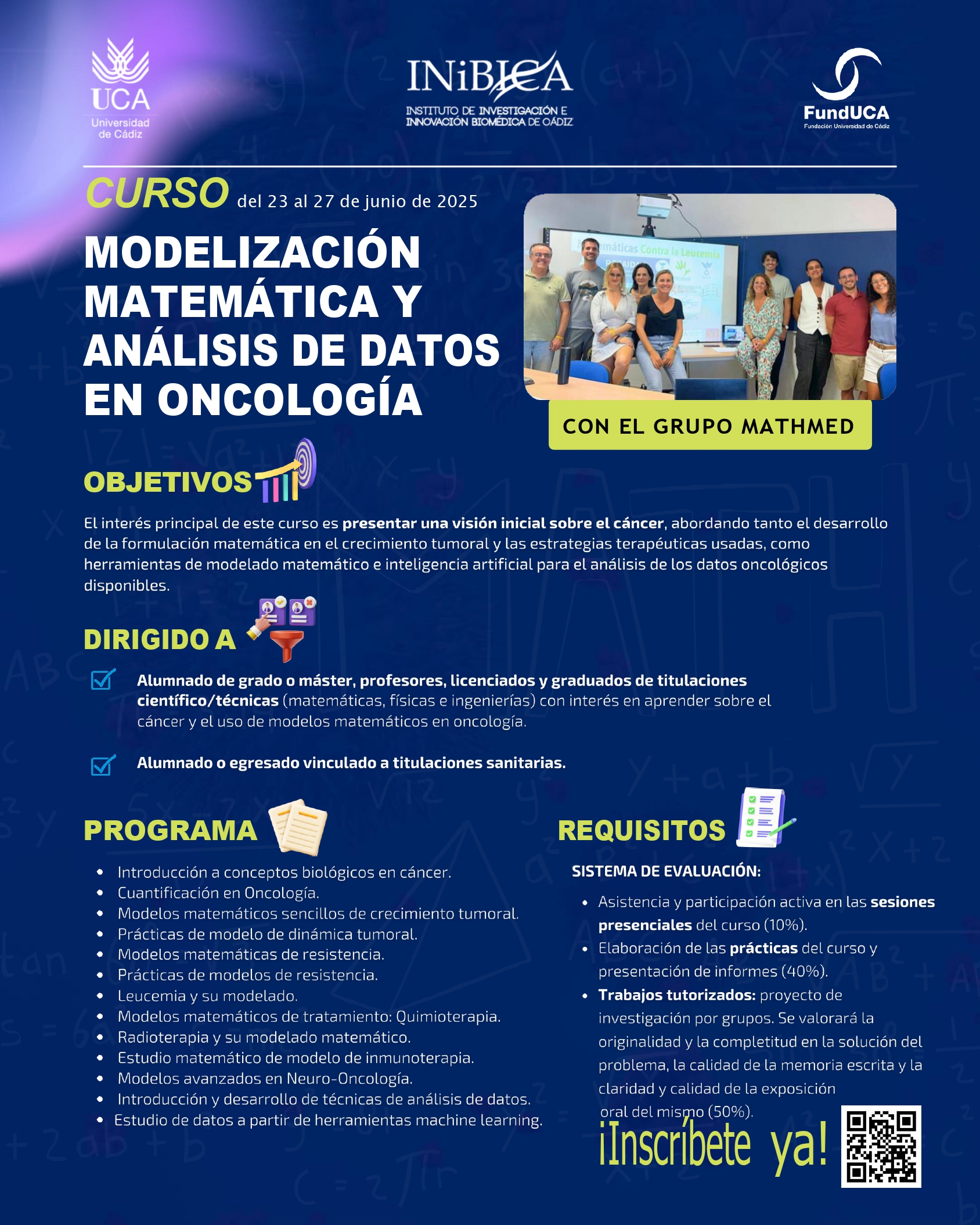 Curso “Modelización Matemática y Análisis de datos en Oncología”