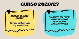 Comienzo del curso académico 2026/2027